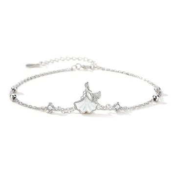 MULAFEN 925 Sterling Silver Anklets Women's Silver