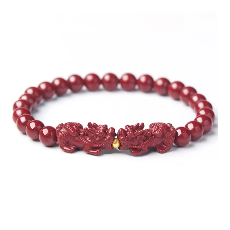 The Thousand Seals Family Reconstructed Cinnabar Jade Bracelets Unisex-7