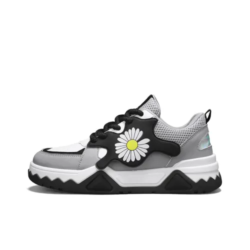 Little Daisy Small Daisy Anti Slip And Wear Resistant Height Increasing Low Top Skateboard Shoes Men's