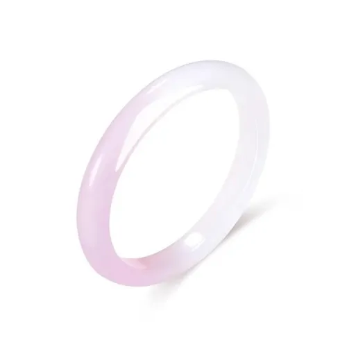 Artisan Lock Heart Jade Chalcedony Bangles Women's