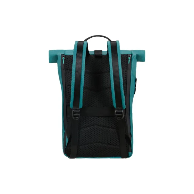 SAMSONITE TPU Coated Polyester Backpack Men's Blue With Orange Accents-4