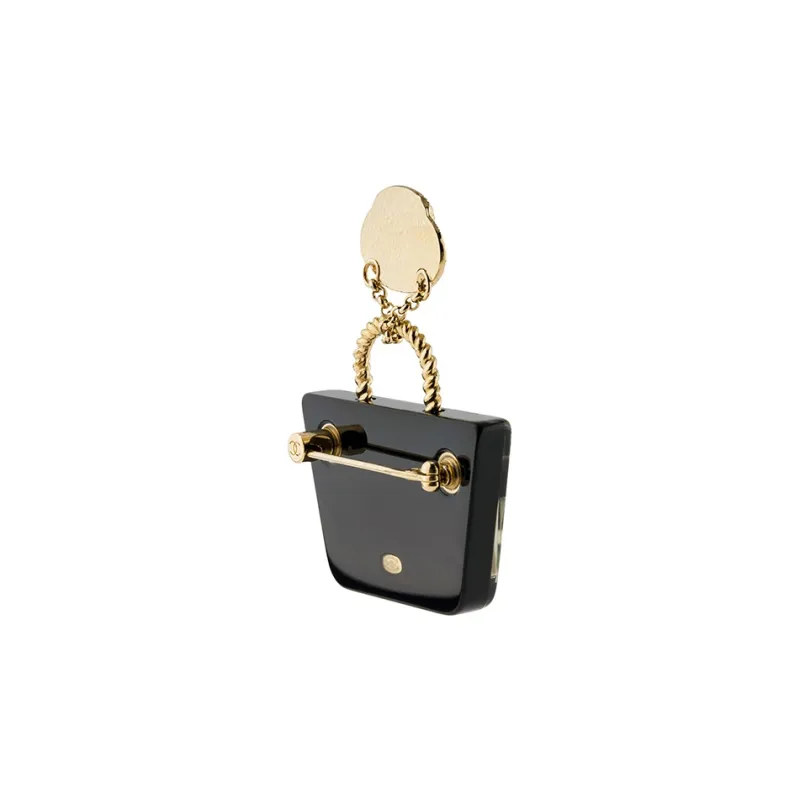 CHANEL Brooches Women's Gold Black-2