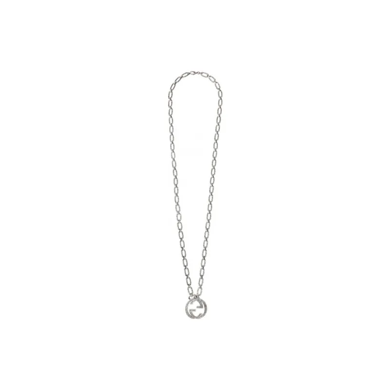 GUCCI Classic Double G Necklace Collection Silver Necklaces Men's-1