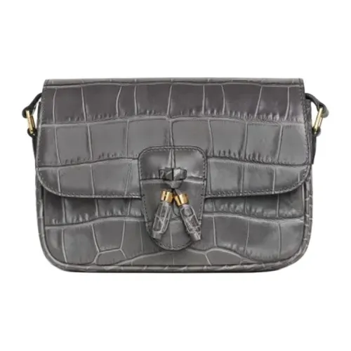 celine Camarat Calfskin Shoulder Bag Crossbody Bag Mini Women's Gray