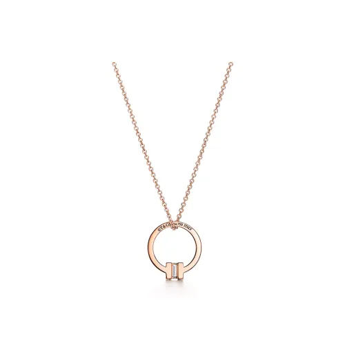 TIFFANY & CO. Tiffany T Necklaces Unisex Rose Gold