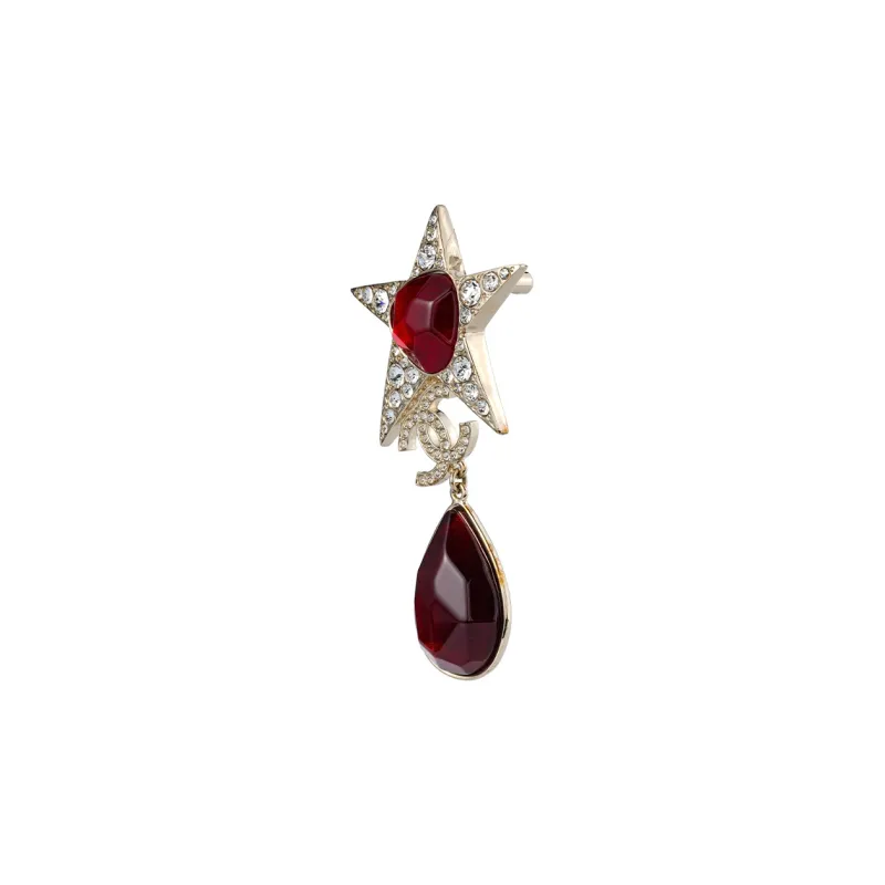 CHANEL Brooches Women's Red-1