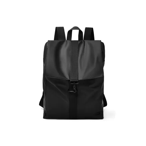 Old man's head Backpacks Black