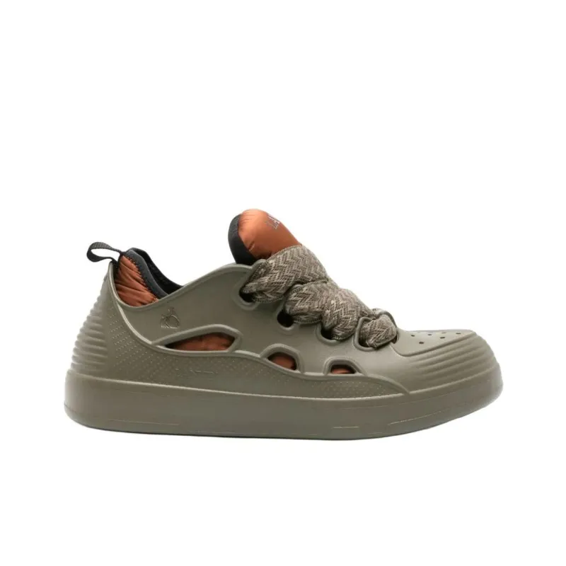 Lanvin Curb Low Top Skateboard Shoes Men's Green-1