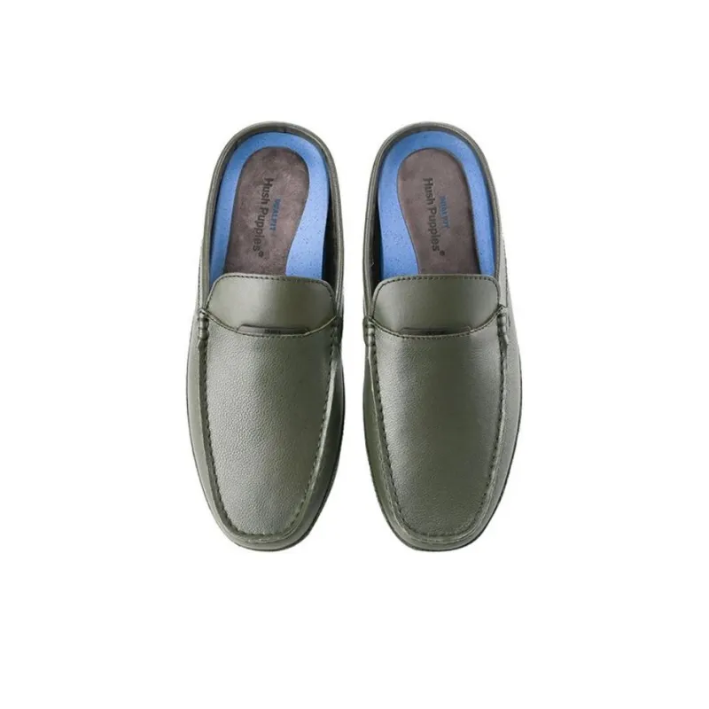 Hush Puppies Slip-Resistant Abrasion-Resistant Wrap-toe Slippers Men's Olive-3