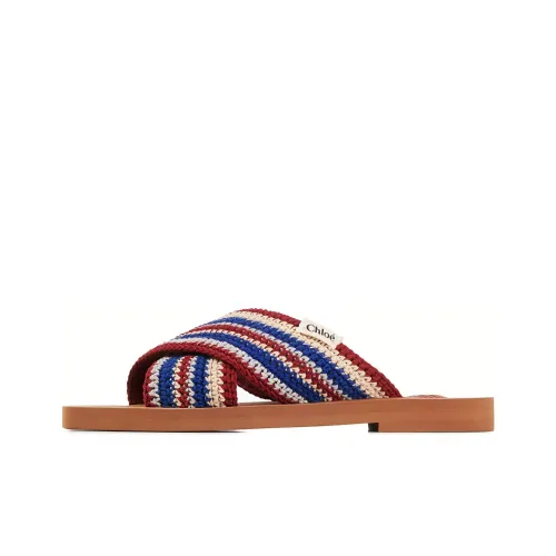 Chloé Woody Slide Slippers Women's Blue