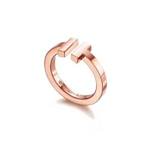 TIFFANY & CO. T Rings Unisex Rose Gold