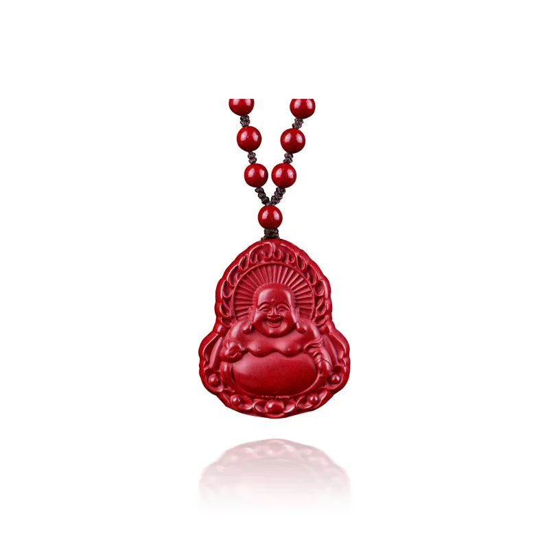 Moon Jewelry Reconstructed Cinnabar Necklaces Unisex-23