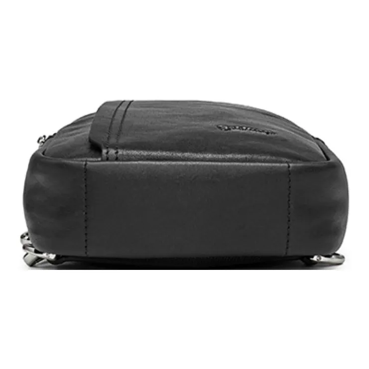 GOLDLION Cow Leather One Shoulder Crossbody Bag, Sling Bag Medium Size Men's Black-5