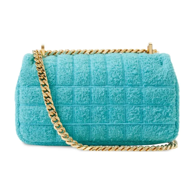 Burberry Lola Bag Sheepskin Shoulder Bag, Crossbody Bag Mini Women's Blue-2