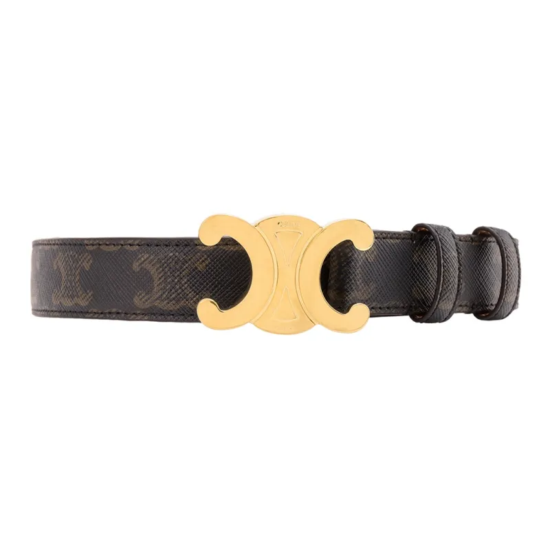 CELINE Triomphe Medium Buckle Belt-2