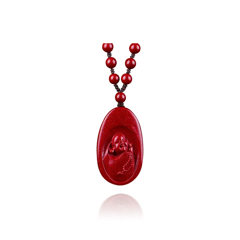 Moon Jewelry Reconstructed Cinnabar Necklaces Unisex-21