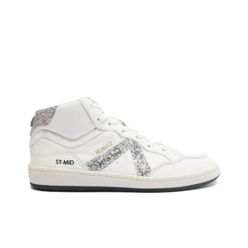 Schutz Mid-Top Skateboard Shoes Women's White-1