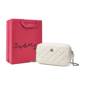 Joy&Mario Elegant High-Value Elegance Niche Design Lightweight Casual Commute Bag Small Size Women's Ecru/Classic Black