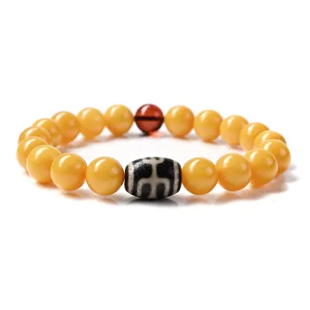 Abby's Wonderland Amber Beeswax Fine Jade Bracelets Unisex