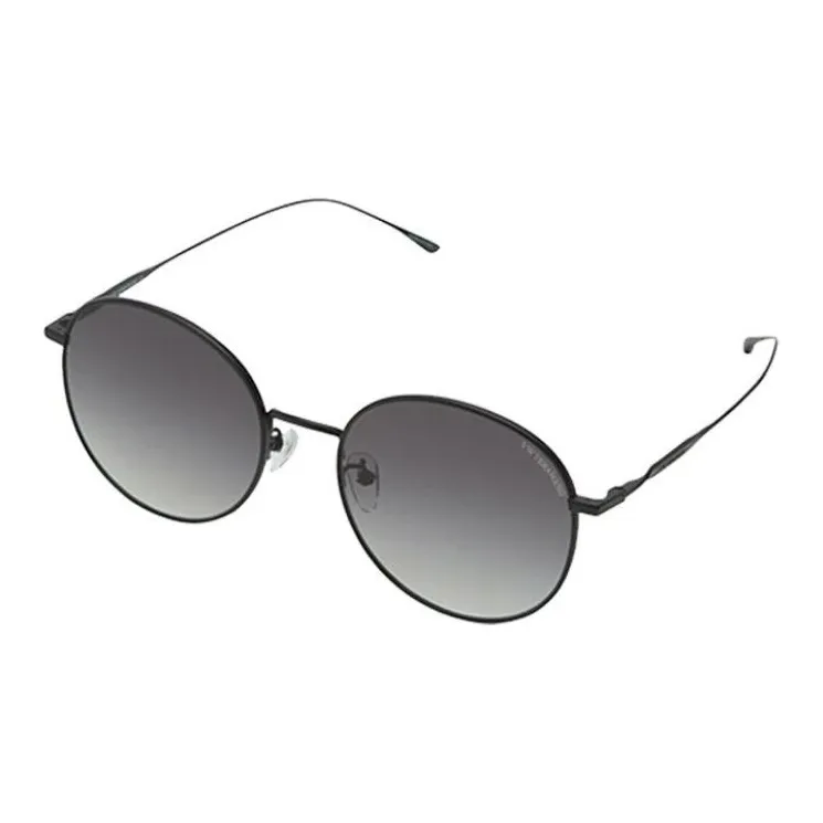 VERA WANG Titanium Oval Sunglasses Unisex Black-0