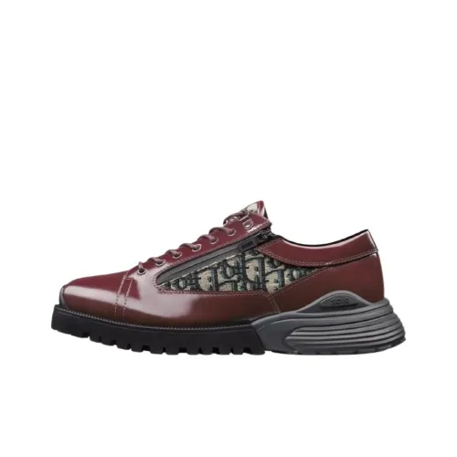 DIOR Combat Casual Single Shoes Men's Burgundy