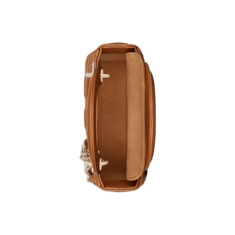 DIOR Lambskin Lady Dior Bag, Shoulder Bag, Crossbody Bag, Handbag Mini Women's Gold Brown-3