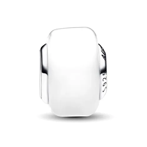 Pandora Glass Pendants Women's White-1