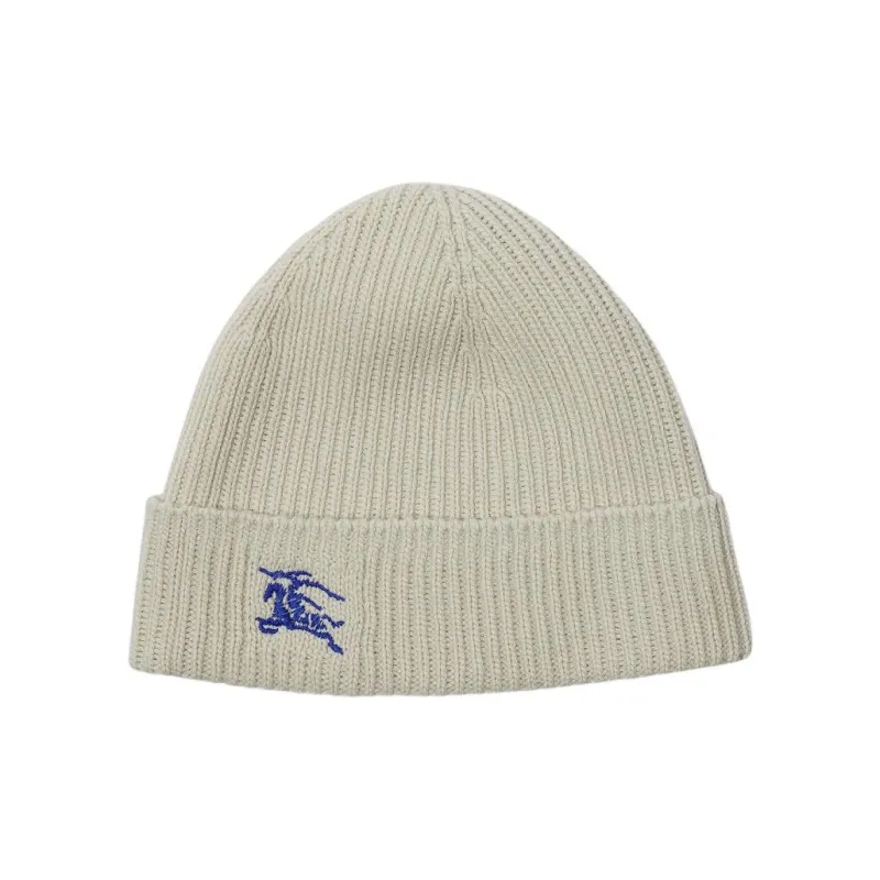 Burberry Logo Embroidered Ribbed Knit Beanie-0