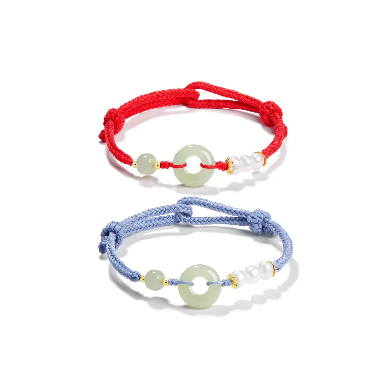 North Cain Hetian Jade Bracelets Unisex Pale Greenish White Jade-4