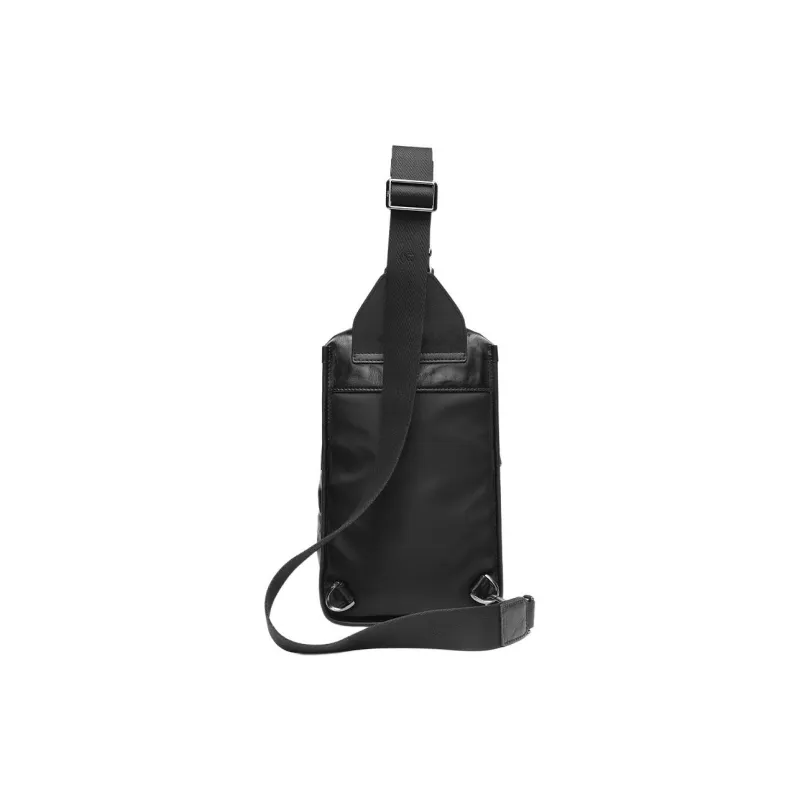 GOLDLION Cow Leather Sling Bag Medium Size Men's Black-3