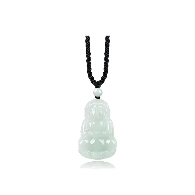 Green Craftsman Bean Type Jadeite Pendants Unisex-0