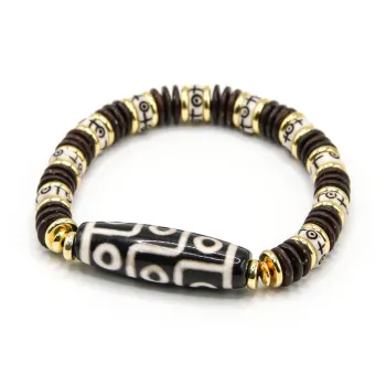 DRAGON LI Carved Cow Bone Bracelets Unisex