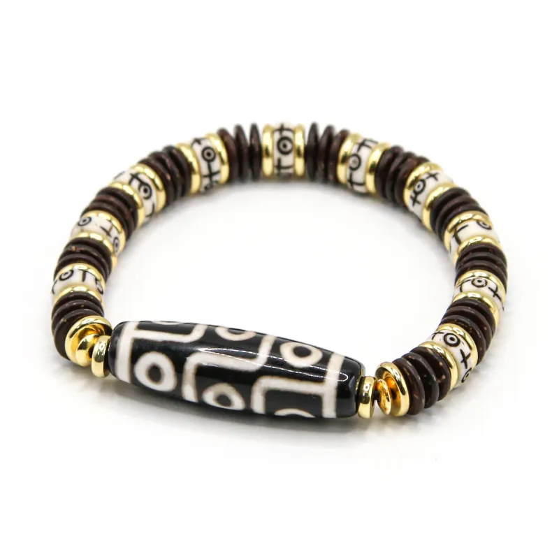 DRAGON LI Carved Cow Bone Bracelets Unisex-0