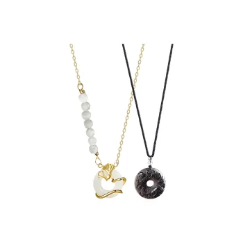 GUDS GAVE Obsidian Jade Necklaces Unisex