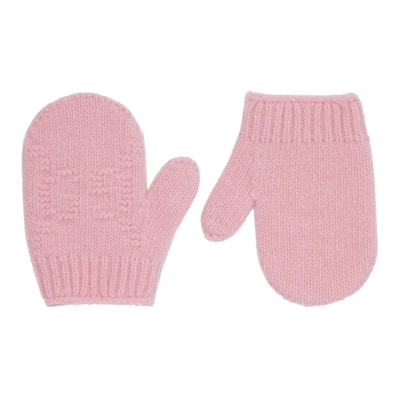 GUCCI Knit Gloves Kids Pink-1