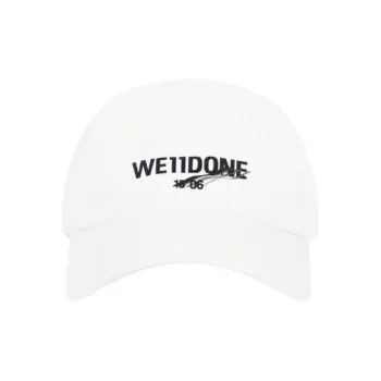 WE11DONE Logo print Cotton Cap