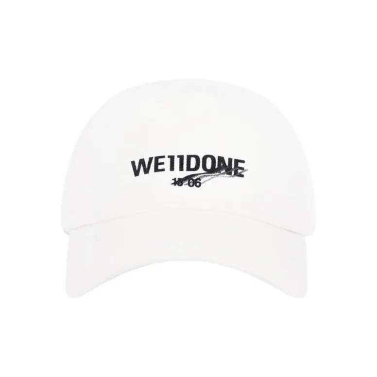 WE11DONE Logo print Cotton Cap-0