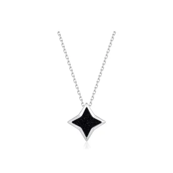 FANCI Light Series S925 Silver With Blue Sandstone Inlay Necklaces Unisex