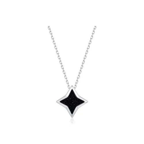 FANCI Light Series S925 Silver With Blue Sandstone Inlay Necklaces Unisex