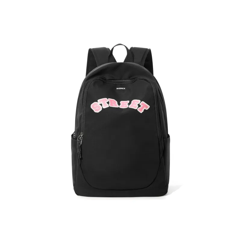 RIOREX Fabric Backpack Laptop Bags Unisex Black/Blue/Red-0