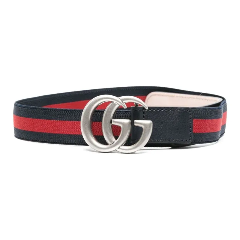 GUCCI Double G buckle Web strap Belt-0