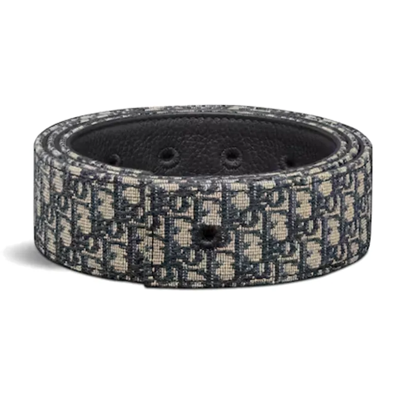DIOR Brand Logo Unisex Black Width 3.5CM-1