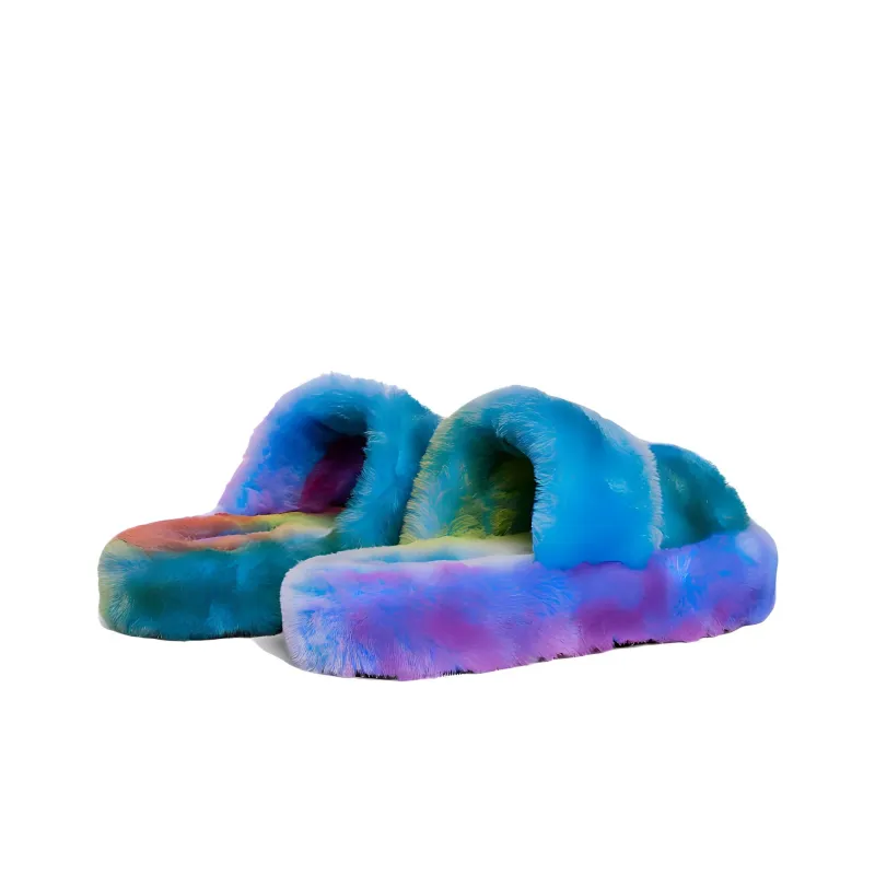 CELINE Triomphe Slide Slippers Women's Blue-2