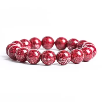 Baozhi Reconstructed Cinnabar Jade Bracelets Unisex