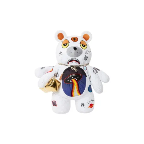 SPRAYGROUND Polyester Backpack Medium Size Women's Raw White & Multicolor