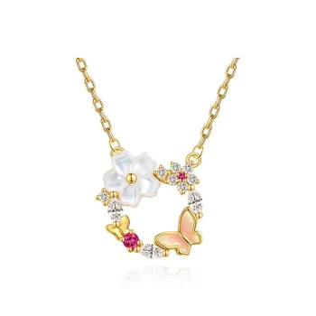 FANCI S925 Silver Necklaces Women's Gold Silver