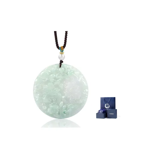 Yi Zhen Ge Jadeite Pendants Unisex Light Green