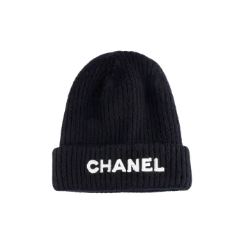 CHANEL Cashmere Beanies Women's Black