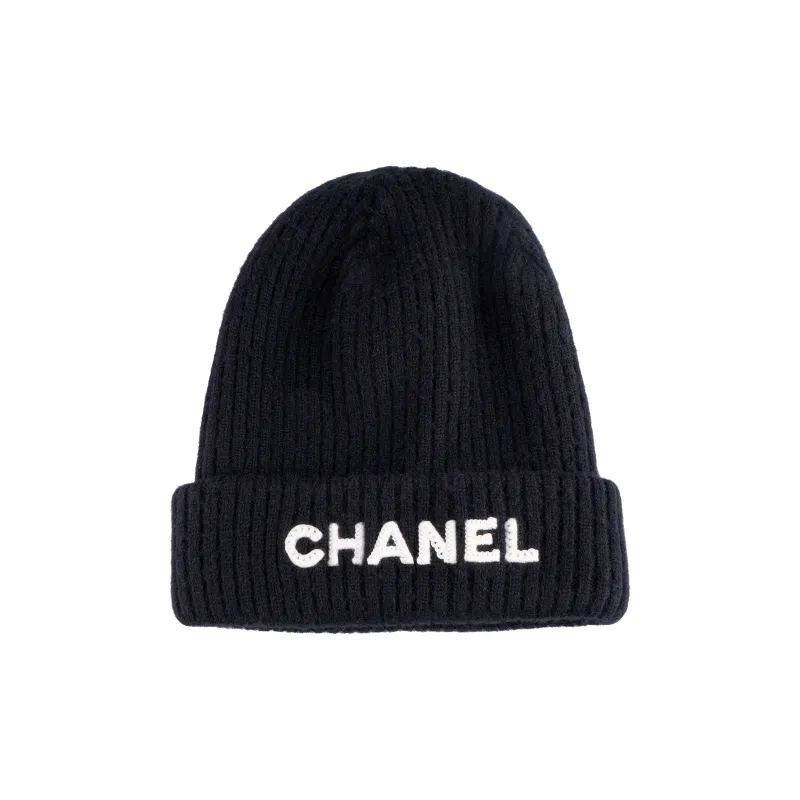 CHANEL Cashmere Beanies Women's Black-0