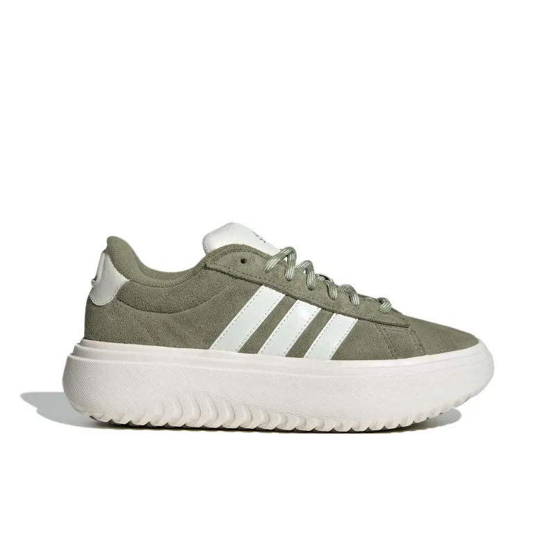 Adidas GRAND COURT PLATFORM Low Top Casual Shoes Women's Green White-1